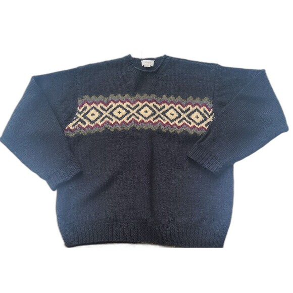 Vtg J Crew Handknit Wool Sweater - Picture 1 of 11